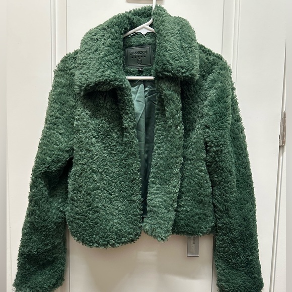 Blank NYC Jackets & Blazers - BLANK NYC Green Faux Shearling Teddy Jacket NWT Size Small